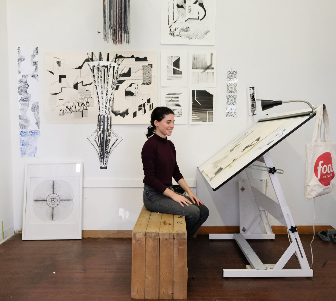 Artist Sofia Escobar in her studio.